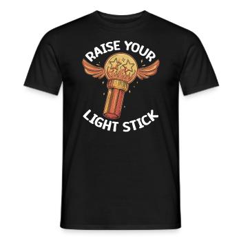 K-Pop Korean Pop Music South Korea Kpop Lightstick - Men's T-Shirt - black - Front - AI Model Male 178 light (178cm)