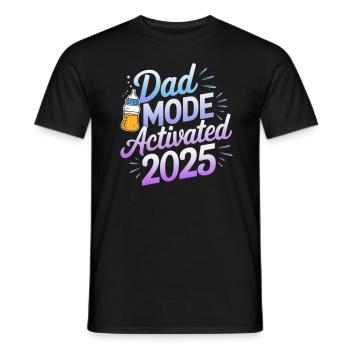 Mode papa activé 2025 - T-shirt homme - noir - Devant - AI Model Male 178 light (178cm)