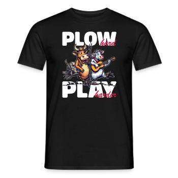 PFLUG HART UND HÄRTER SPIELEN - Männer T-Shirt - Schwarz - Vorne - AI Model Male 178 light (178cm)