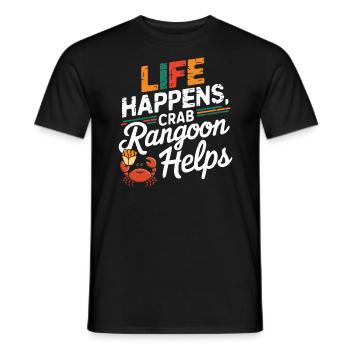 Krabben Rangun Liebhaber Amerikanisch Chinesisch Meeresfrüchte - Männer T-Shirt - Schwarz - Vorne - AI Model Male 178 light (178cm)