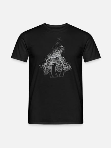 Pilzsporen Pilzvielfalt Pilze - Männer T-Shirt - Schwarz