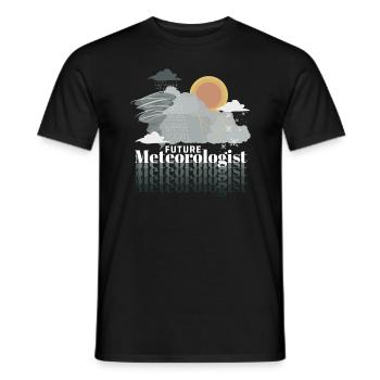 Futur météorologue Météorologue Météo - T-shirt homme - noir - Devant - AI Model Male 178 light (178cm)