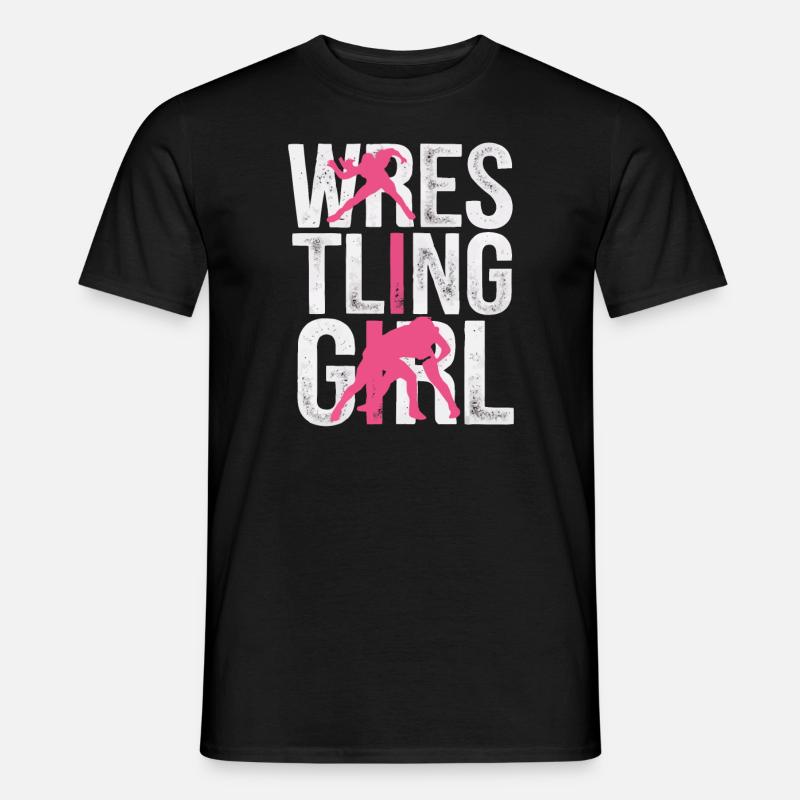 Mädchen Wrestling Wrestling Grappling Wrestler Mädchen - Männer T-Shirt - Schwarz