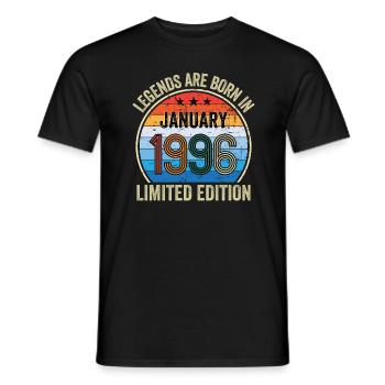 Legends Are Born En Janvier 1996 Édition Limitée - T-shirt homme - noir - Devant - AI Model Male 178 light (178cm)