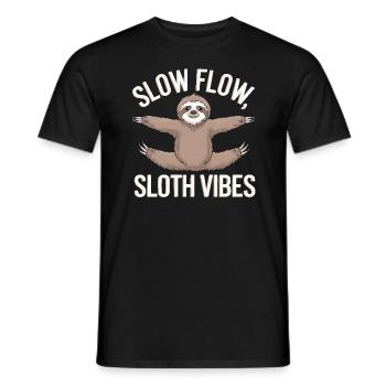 Lazy Sloth Yoga Zen Meditation Yoga Lehrer - Männer T-Shirt - Schwarz - Vorne - AI Model Male 178 light (178cm)