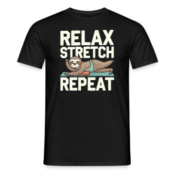 Lazy Sloth Yoga Zen Meditation Yoga Lehrer - Männer T-Shirt - Schwarz - Vorne - AI Model Male 178 light (178cm)