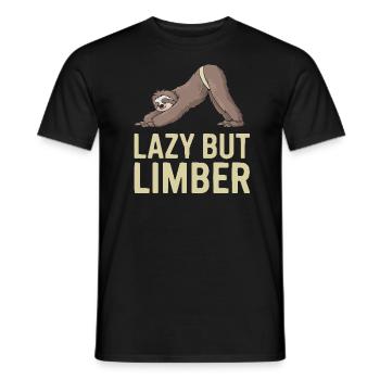 Lazy Sloth Yoga Zen Meditation Yoga Lehrer - Männer T-Shirt - Schwarz - Vorne - AI Model Male 178 light (178cm)