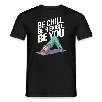Lazy Sloth Yoga Zen Meditation Yoga Instructor - Men's T-Shirt - black - Front - AI Model Male 178 light (178cm)
