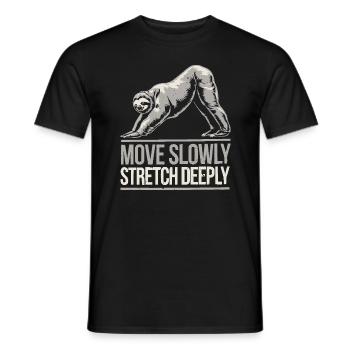Lazy Sloth Yoga Zen Meditation Yoga Lehrer - Männer T-Shirt - Schwarz - Vorne - AI Model Male 178 light (178cm)