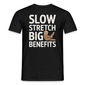 Lazy Sloth Yoga Zen Meditation Yoga Lehrer - Männer T-Shirt - Schwarz - Vorne - AI Model Male 178 light (178cm)