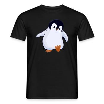 Pingouin mignon - T-shirt homme - noir - Devant - AI Model Male 178 light (178cm)