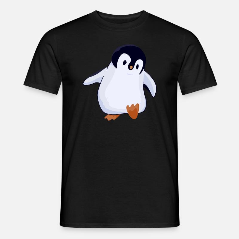 Süßer Pinguin - Männer T-Shirt - Schwarz