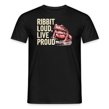Tomato Frog Lover Animal Amphibian Froggy Toad - Men's T-Shirt - black - Front - AI Model Male 178 light (178cm)