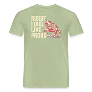 Tomato Frog Lover Animal Amphibian Froggy Toad - Men's T-Shirt - sage - Front - AI Model Male 178 light (178cm)