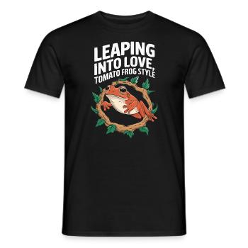 Tomato Frog Lover Animal Amphibian Froggy Toad - Men's T-Shirt - black - Front - AI Model Male 178 light (178cm)