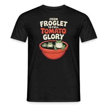 Tomato Frog Lover Animal Amphibian Froggy Toad - Men's T-Shirt - black - Front - AI Model Male 178 light (178cm)