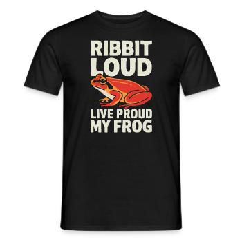 Tomato Frog Lover Animal Amphibian Froggy Toad - Men's T-Shirt - black - Front - AI Model Male 178 light (178cm)