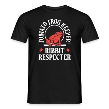 Tomato Frog Lover Animal Amphibian Froggy Toad - Men's T-Shirt - black - Front - AI Model Male 178 light (178cm)