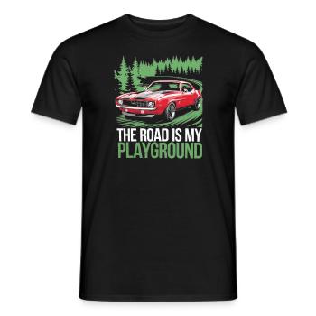 Muscle Car Carguy Vintage Car Collector Automobile - Men's T-Shirt - black - Front - AI Model Male 178 light (178cm)