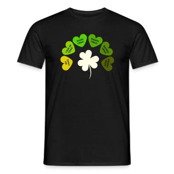 Trèfle de la Saint-Patrick - T-shirt homme - noir - Devant - AI Model Male 178 light (178cm)