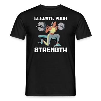 Bulgare Squat Exercice Fitness Entraînement Gym - T-shirt homme - noir - Devant - AI Model Male 178 light (178cm)