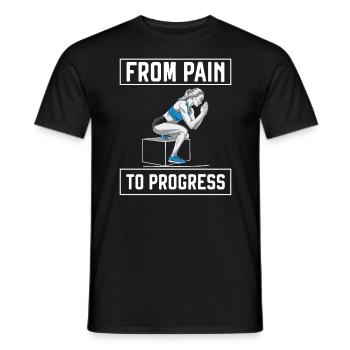 Bulgarische Kniebeuge Übung Fitness Workout Fitnessstudio - Männer T-Shirt - Schwarz - Vorne - AI Model Male 178 light (178cm)