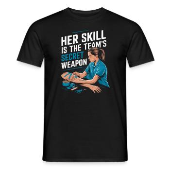 Entraîneur sportif certifié Fille Athlète Entraînement - T-shirt homme - noir - Devant - AI Model Male 178 light (178cm)