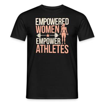 Entraîneur sportif certifié Fille Athlète Entraînement - T-shirt homme - noir - Devant - AI Model Male 178 light (178cm)
