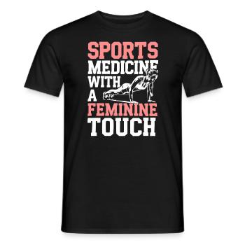 Entraîneur sportif certifié Fille Athlète Entraînement - T-shirt homme - noir - Devant - AI Model Male 178 light (178cm)