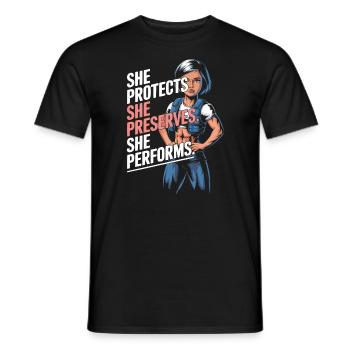 Entraîneur sportif certifié Fille Athlète Entraînement - T-shirt homme - noir - Devant - AI Model Male 178 light (178cm)
