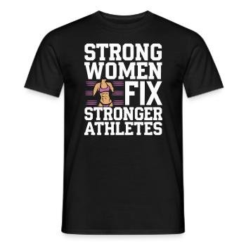 Zertifizierte Athletiktrainerin Girl Athlete Workout - Männer T-Shirt - Schwarz - Vorne - AI Model Male 178 light (178cm)