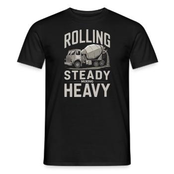 Concrete Mixer Truck Driver Truck Driving - Men's T-Shirt - black - Front - AI Model Male 178 light (178cm)
