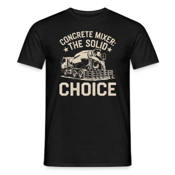 Concrete Mixer Truck Driver Truck Driving - Men's T-Shirt - black - Front - AI Model Male 178 light (178cm)