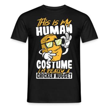 My human costume I'm really a - Men's T-Shirt - black - Front - AI Model Male 178 light (178cm)