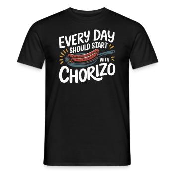 Chorizo Mexican Food Mexico Cuisine Foodie Sausage - Men's T-Shirt - black - Front - AI Model Male 178 light (178cm)