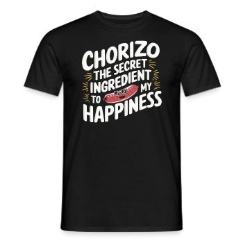 Chorizo Mexican Food Mexico Cuisine Foodie Sausage - Men's T-Shirt - black - Front - AI Model Male 178 light (178cm)