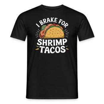 Garnelen Tacos Mexikanisches Essen Mexiko Küche Feinschmecker - Männer T-Shirt - Schwarz - Vorne - AI Model Male 178 light (178cm)