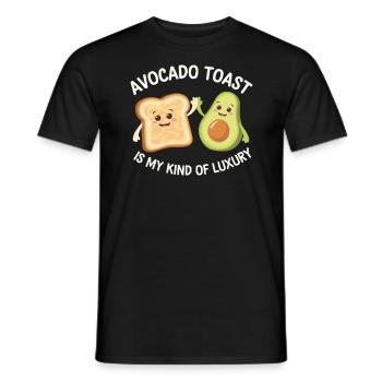 Avocado Toast Lover Vegetarian Food Guacamole - Men's T-Shirt - black - Front - AI Model Male 178 light (178cm)