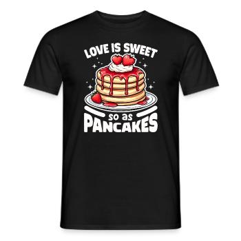 L’AMOUR EST DOUX COMME DES CRÊPES - CADEAU - T-shirt homme - noir - Devant - AI Model Male 178 light (178cm)