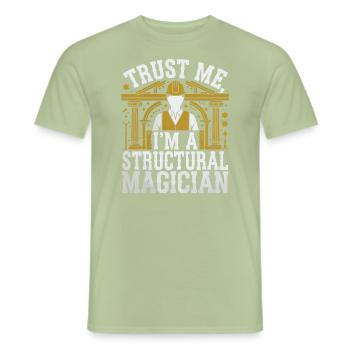 Structural Engineer Job Structural Engineering - Men's T-Shirt - sage - Front - AI Model Male 178 light (178cm)
