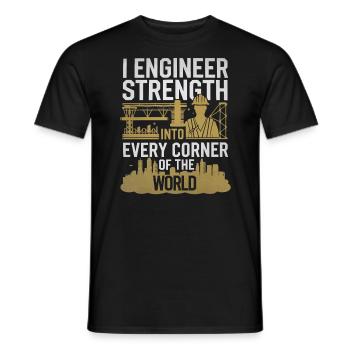 Structural Engineer Job Structural Engineering - Men's T-Shirt - black - Front - AI Model Male 178 light (178cm)