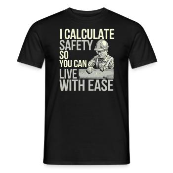 Structural Engineer Job Structural Engineering - Men's T-Shirt - black - Front - AI Model Male 178 light (178cm)