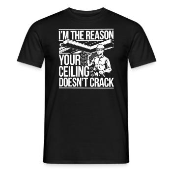 Structural Engineer Job Structural Engineering - Men's T-Shirt - black - Front - AI Model Male 178 light (178cm)