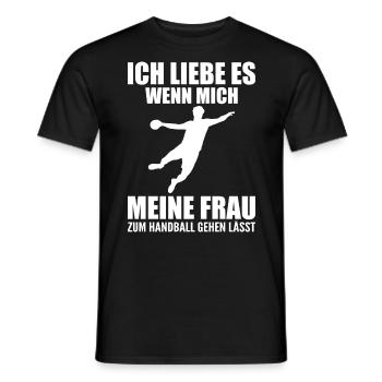 Handball Player Handball Gift - Men's T-Shirt - black - Front - AI Model Male 178 light (178cm)