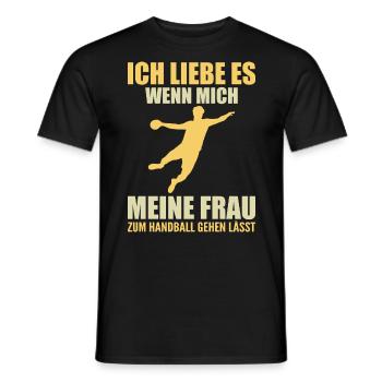 Handball Player Handball Gift - Men's T-Shirt - black - Front - AI Model Male 178 light (178cm)