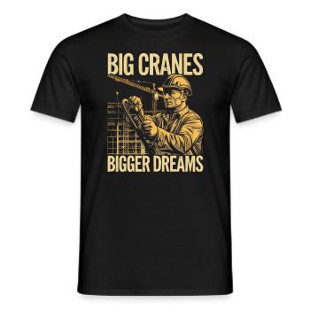 Crane Operator Job Profession Construction Worker - Men's T-Shirt - black - Front - AI Model Male 178 light (178cm)