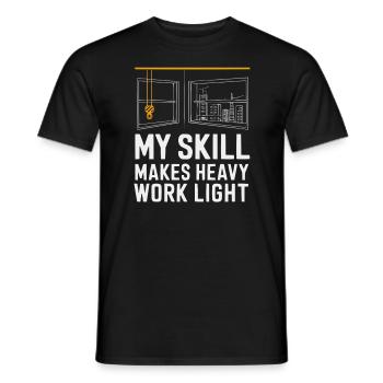Crane Operator Job Profession Construction Worker - Men's T-Shirt - black - Front - AI Model Male 178 light (178cm)