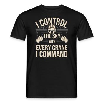 Crane Operator Job Profession Construction Worker - Men's T-Shirt - black - Front - AI Model Male 178 light (178cm)