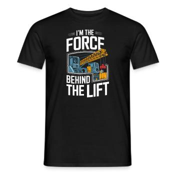 Crane Operator Job Profession Construction Worker - Men's T-Shirt - black - Front - AI Model Male 178 light (178cm)