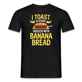 Banana Bread Eater Food Lover Breakfast Foodie - Men's T-Shirt - black - Front - AI Model Male 178 light (178cm)